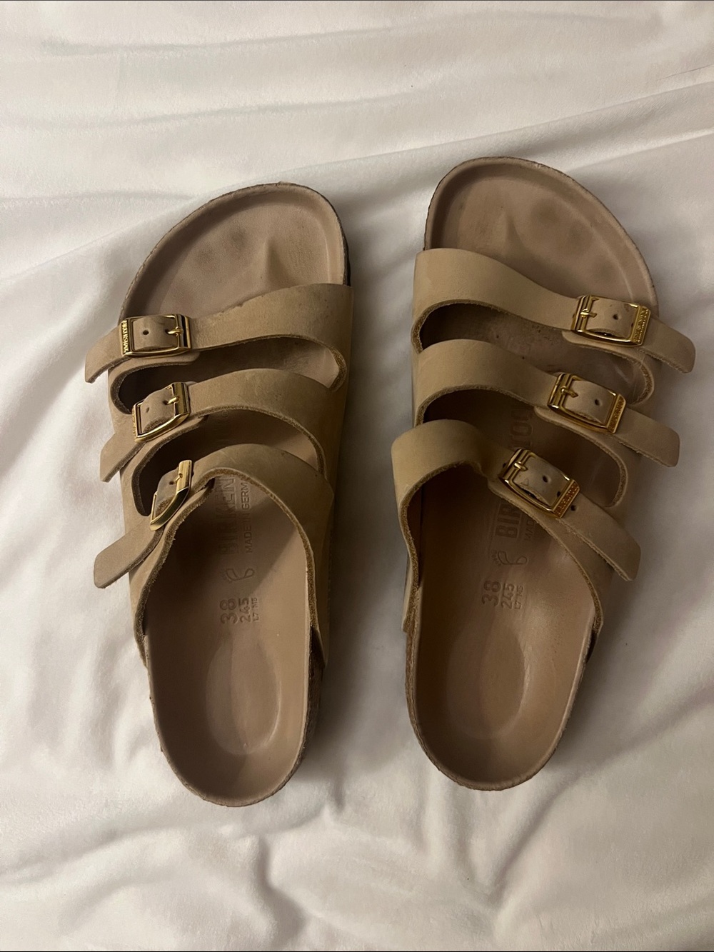 Birkenstock Florida Tan Slide Sandals